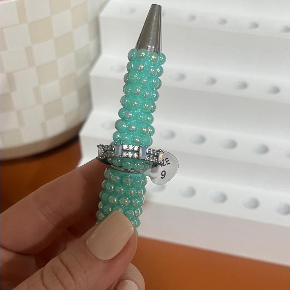 Bomb Party BP White Opal Ring